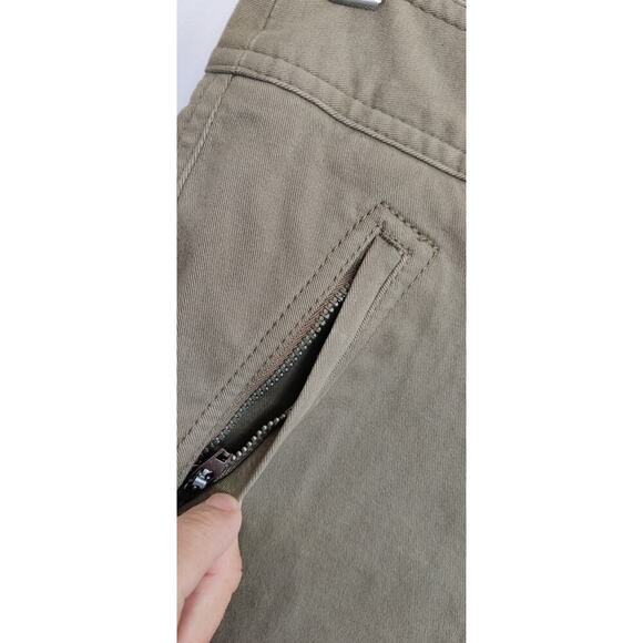 Talbots Signature Army Green Jeans Pants Size 4 side leg zipper - Picture 5 of 10